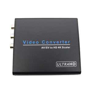 2-In-1 AV to HDMI Converter Box S-Video to HDMI Converter Adapter HDMI Output 4Kx2K HDV-9615