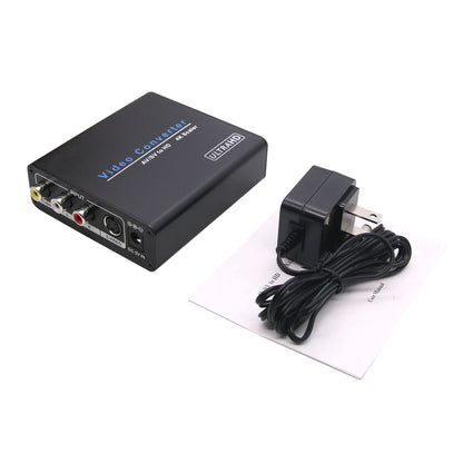 2-In-1 AV to HDMI Converter Box S-Video to HDMI Converter Adapter HDMI Output 4Kx2K HDV-9615