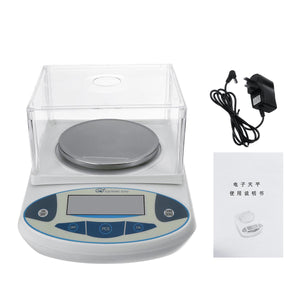 2000x0.01g Digital Lab Scale Balance Electronic Balance Scale Portable High Precision Jewelry Scale