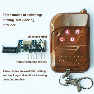 433MHz Wireless Remote Control Switch with Antenna Remote Control Transmitter Receiver Control Motor