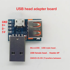 USB Adapter Board USB Male to Female Micro USB to Header 4P 2.54mm with Multiple Interfaces