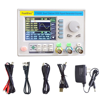 Dual Channel DDS Function Signal Generator Frequency Counter w/ 3.2&quot; LCD FY6200-30M 30MHz