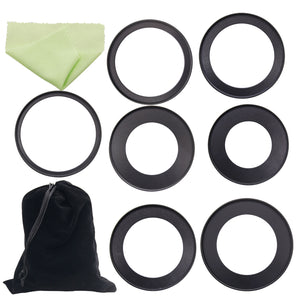 Upgrade 82mm Mini Teleprompter Portable Inscriber Mobile Teleprompter Artifact Video with Adapter Rings Remote control