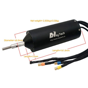 100KV Waterproof Inrunner Brushless Motor IP68 Electric Surfboard Motor Sensored Version