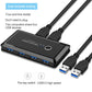 USB 3.0 Sharing Switch USB 3.0 Switch Selector 2 IN 4 OUT For Printer Keyboard Mouse U Disk