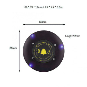 SU-680 Wireless Paging System Restaurant Pager System w/ 10 Pagers Vibration Beep Light Indicator