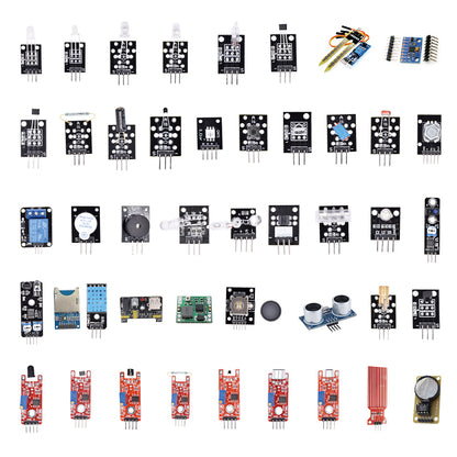 Pack of 45pcs Sensor Kit Learning Kit Sensors Modules For Arduino R3 Raspberry Pi MCU