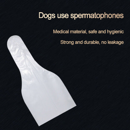100pcs Dog Semen Collection Cone Disposable Sheaths Canine Artificial Insemination Dog Breeding