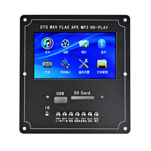 4.3Inch LCD Audio Video Decoder Board DTS Lossless Bluetooth Receiver MP4/MP5 Video APE/WMA/MP3 Decoding Support FM USB
