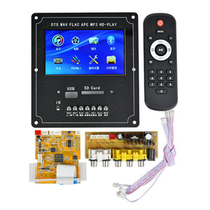 4.3Inch LCD Audio Video Decoder Board DTS Lossless Bluetooth Receiver MP4/MP5 Video APE/WMA/MP3 Decoding Support FM USB