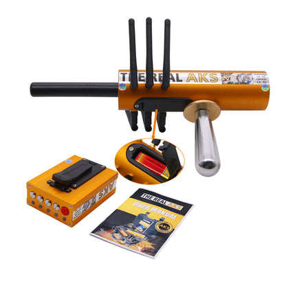 The Real AKS Gold Long Range Gold Detector Golden 6 Antennas Plastic Case for Gold Silver