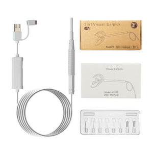 3.9MM Ear Cleaning Endoscope Visual Ear Pick Kid Adult Pet Ear Spoon 1280x720 For Type-C PC Windows