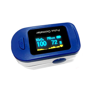 Blood Oxygen Finger Pulse Oximeter Portable Fingertip Pulse Oximeter Blood Oxygen Monitor Blue