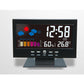 Digital Weather Station Thermometer Hygrometer Clock with LCD Display Switchable Measuring Temperature Humidity