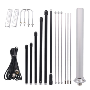 1/4 FM Transmitter Antenna Kit Outdoor Antenna Aluminum Alloy 87-108MHz Five Center Frequency CZE-GP2