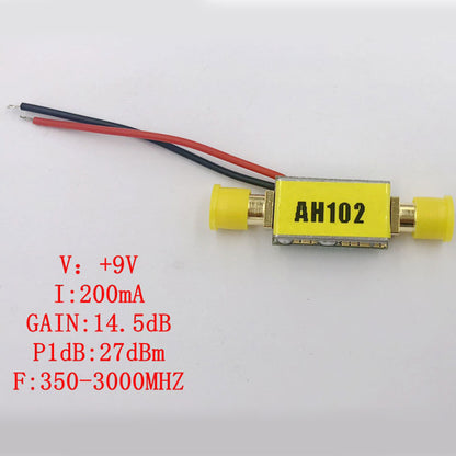 AH102 350-3000MHz Amplifier Module Medium Power RF Board Fixed Gain 13dB Single Power Supply