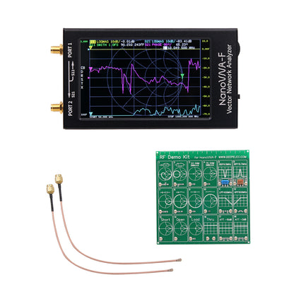 NanoVNA-F Vector Network Analyzer 10K-1500MHz 4.3&quot; IPS Thumbwheel Version Hardware V2.3 +RF Demo Kit