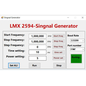 RF Signal Generator Frequency Generator 10MHz-15GH On-chip Amplitude Control Frequency Sweep LMX2594