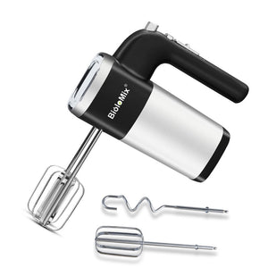 500W Handheld Mixer Electric Hand Blender Dough Blender with Egg Beaters &amp; Dough Hooks BM678S