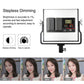 15W Studio Video Light LED Studio Light Panel 1650lm 3200-5600K Dimming 200 LEDs PU5220 (US Plug)