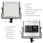 15W Studio Video Light LED Studio Light Panel 1650lm 3200-5600K Dimming 200 LEDs PU5220 (US Plug)