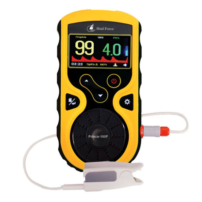Handheld Adult Pulse Oximeter Color OLED SpO2 PR PI Monitor Prince-100F (with Adult Finger Probe)