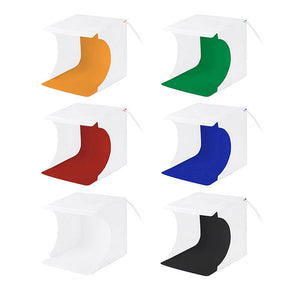 Photo Tent Box Portable Photo Studio Light Box Kit with 6-Color Backgrounds (20cm Ring LED) PU5023