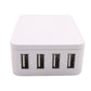 4-Port USB Charger Cell Phone Quick Charger Input DC 10-36V with DC Cable Female Port
