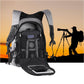 14W Solar Power Backpack Camera Backpack Bag Anti-Theft Large Capacity w/ Headphone USB Hole PU5012H