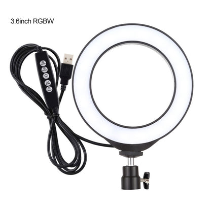 4.7&quot; Ring Fill Light Dimmable LED Fill Light RGBW w/ Ball Head Mount For Video Live PU431B