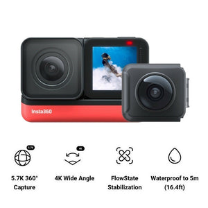 Insta360 ONE R Sports Action Camera 5.7K 360 4K Waterproof Video Camera for iPhone Android