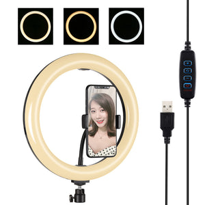 11.8&quot; LED Ring Fill Light Dimmable Selfie Ring Light with Cell Phone Holder For Vlog Video PU457B
