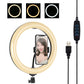 11.8&quot; Ring Fill Light Dimmable Selfie Ring Light with Cellphone Holder RGBW Controller PU458B