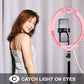 10.2&quot; Selfie Ring Light Video Ring Fill Light w/ Cellphone Clamp Tripod Ball Head 80 LED Beads PU456F