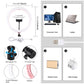 11.8&quot; Selfie Ring Light Dimmable Ring Light LED Fill Light with Phone Clamp Tripod Ball Head PU457F
