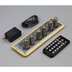 Omnixie Glow Clock Ultra-Thin Smart WIFI Soviet Union IN-14 Tube Clock Digital Clock Beech Wood Base