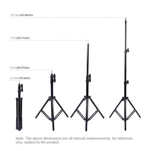 42.4&quot; Light Tripod Stand For Livestream Fill Light Vlogging Video Light Live Broadcast Kits PU419
