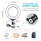 4.7&quot;/12cm Dimmable LED Ring Light Ring Fill Light with Cold Shoe Tripod Ball Head 3 Modes PU377