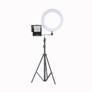Smartphone Teleprompter Portable DSLR Camera Prompter with Tripod Fill Light for Recording Live
