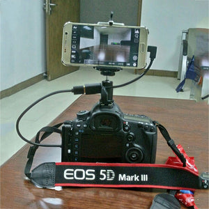 Mobile Phone Camera Viewfinder Hot Shoe Bracket Tripod Head Phone Stand For Canon SLR Camera