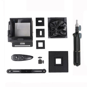 Mobile Phone Teleprompter Portable DSLR Camera Prompter with Tripod Quick Release Plate for Live