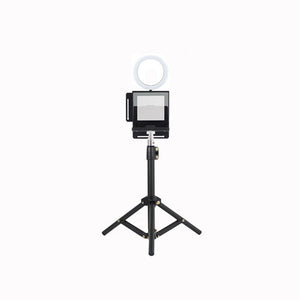 Smatrtphone Teleprompter Portable Camera Prompter with Plate Tripod Fill Light for Live Broadcast