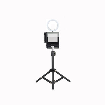 Smatrtphone Teleprompter Portable Camera Prompter with Plate Tripod Fill Light for Live Broadcast