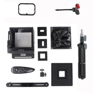 Mobile Phone Teleprompter Portable Camera Prompter with Plate Tripod Clip Multi-Camera Accessory