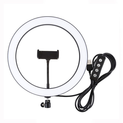 11.8&quot;/30cm Dimmable LED Ring Light Selfie Light with Cold Shoe Tripod Ball Head &amp; Phone Clamp PU407