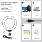 Desktop Tripod Stand Round Base + 4.7&quot; Dimmable LED Ring Light Fill Light Adjustable 18cm-28cm PU391