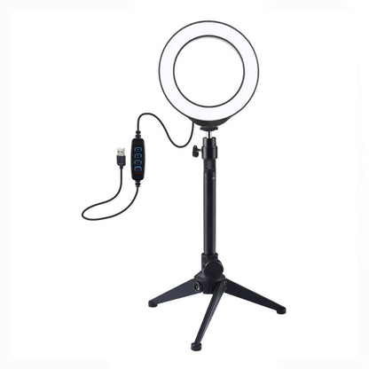 4.7&quot;/12cm Dimmable LED Ring Fill Light + Desktop Tripod Stand w/ Cold Shoe Tripod Ball Head PKT3031