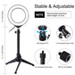 4.7&quot;/12cm Dimmable LED Ring Fill Light + Desktop Tripod Stand w/ Cold Shoe Tripod Ball Head PKT3031