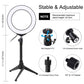 6.2&quot;/16cm Dimmable LED Ring Fill Light + Desktop Tripod Stand w/ Cold Shoe Tripod Ball Head PKT3032