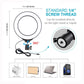 70cm Light Tripod Stand + 6.2&quot;/16cm Dimmable LED Ring Light Dual-Phone Holder PKT3037